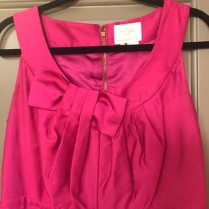 Kate Spade pink silk dress with bow detail